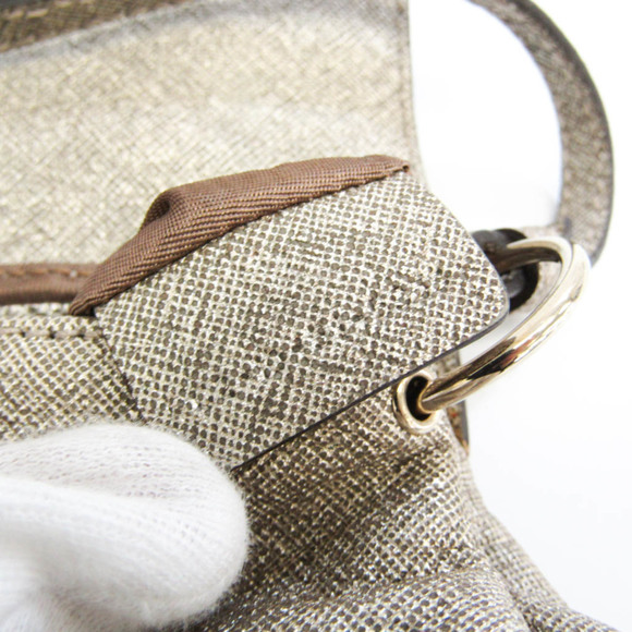 CHLOE Ribbon Women's Coated Canvas Shoulder Bag,Tote Bag Gold - Picture 8 of 10